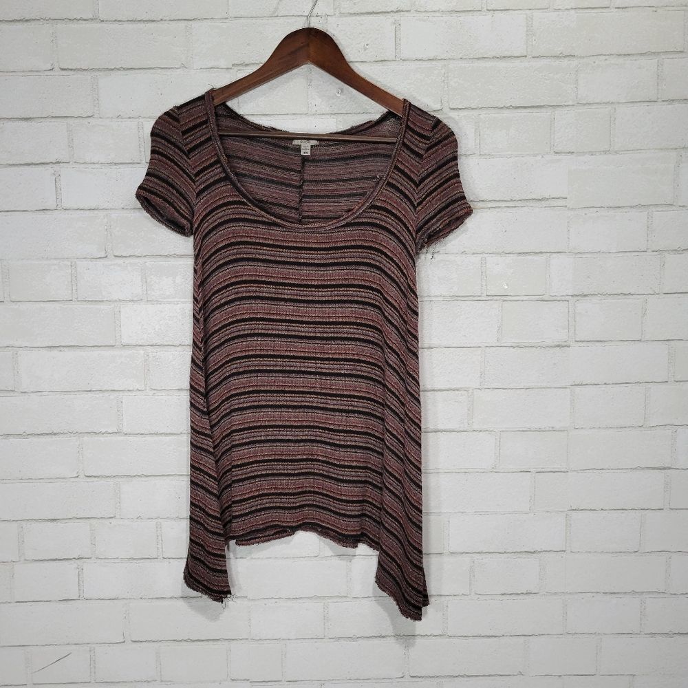 Ecote cute stripe‎ tunic shirt